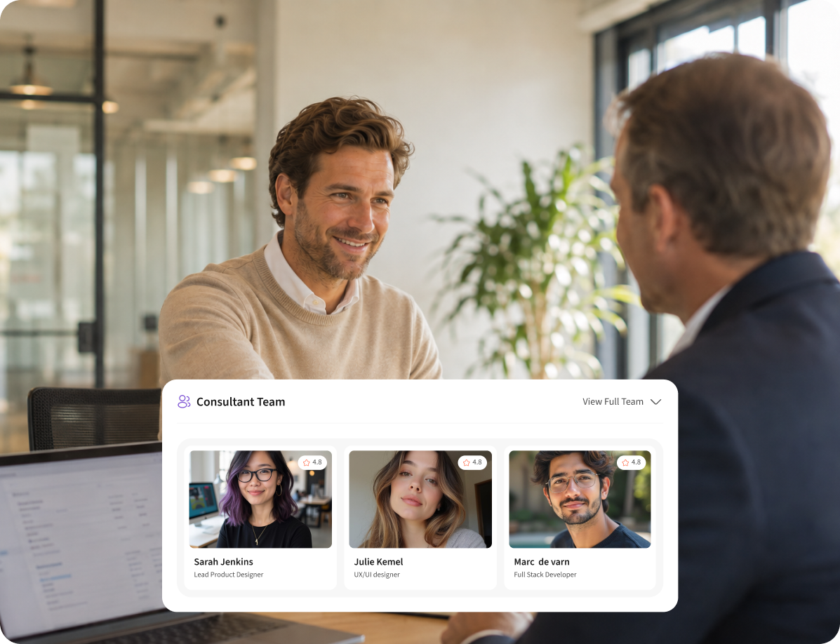 Agency collaborating with enterprise clients on FinderrLink
