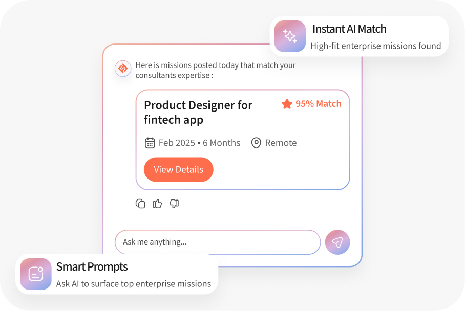 AI mission sourcing with smart prompts for agencies on FinderrLink
