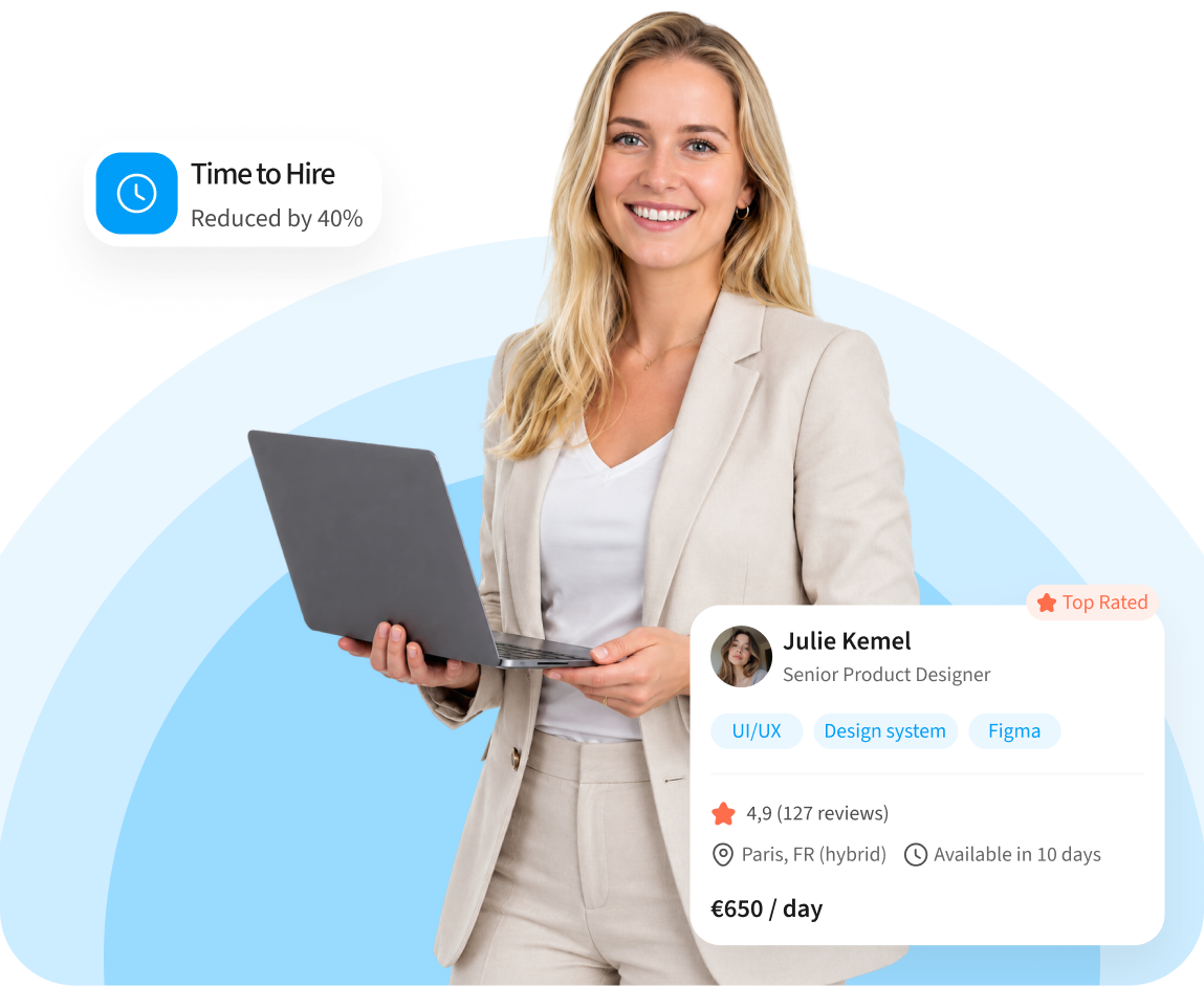 Enterprise recruiter with FinderrLink talent match and time-to-hire insights