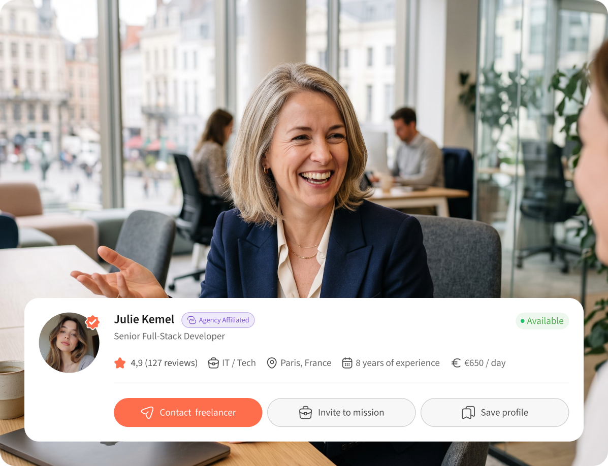 Enterprise matching with a verified freelancer profile on FinderrLink